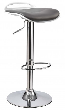 SCAUN DE BAR - H60 ALB/NEGRU - HALMAR