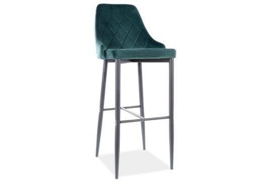 SCAUN DE BAR TRIX B VELVET H-1, VERDE, DESIGN MODERN, SIGNAL