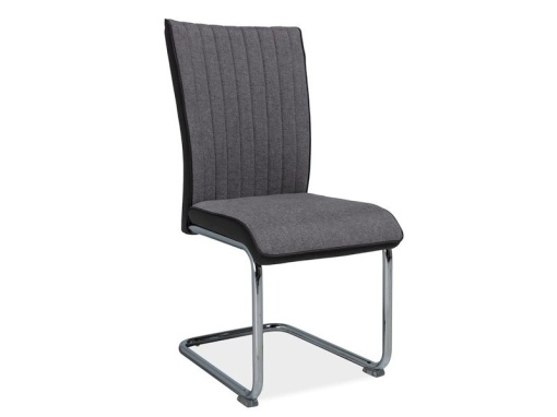 SCAUN DINING H-930 GRI/NEGRU/CROM STIL MODERN