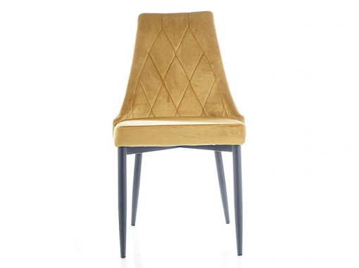 SCAUN DINING, TRIX B, GALBEN CURRY/NEGRU, STIL MODERN, SIGNAL