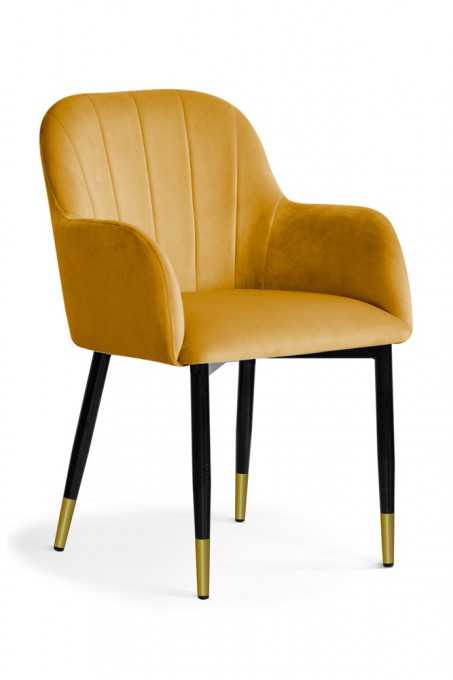 SCAUN DINING TULIP MIERE/NEGRU/AURIU - DESIGN MODERN