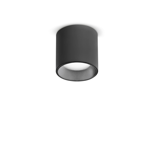 SPOT DOT PL ROUND, NEGRU, DIN ALUMINIU, STIL MODERN