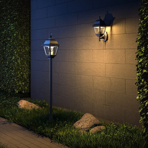 STALP EXTERIOR ABBEY O003FL-01B, DIN ALUMINIU, STIL MODERN, MAYTONI