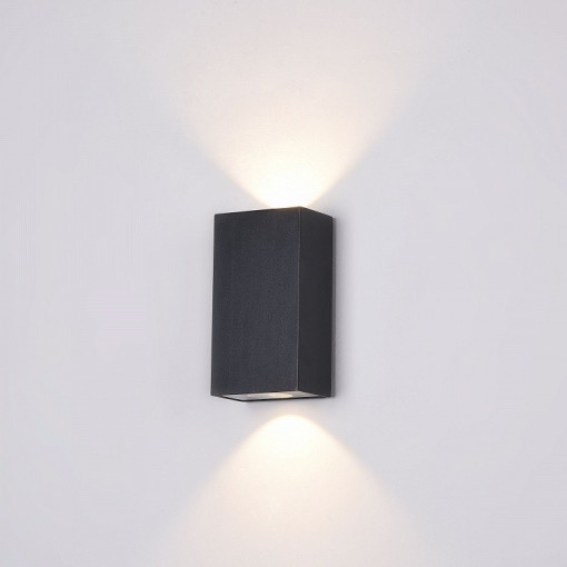 APLICA EXTERIOR TIMES O581WL-L6B, NEAGRA, DIN METAL, STIL MODERN, MAYTONI