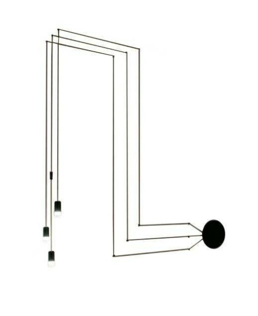 APLICA FLUSSO 3, CONFECTIONATA DIN METAL, NEAGRA, STIL INDUSTRIAL