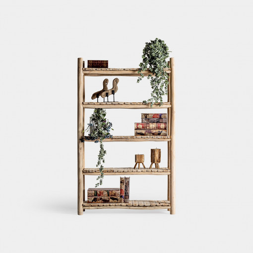 BIBLIOTECA ATIBO REF. 28937, DIN LEMN MASIV DE TEC, STIL RUSTIC, VIC