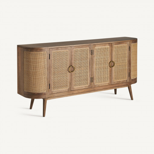 BUFET DIN LEMN DE MANGO SI RATAN, HOLEBY, COD 32157, VICAL HOME