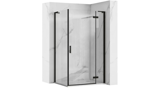 CABINA DE DUS REA HUGO, 100x90CM, NEGRU, DIN STICLA, CALITATE SUPERIOARA
