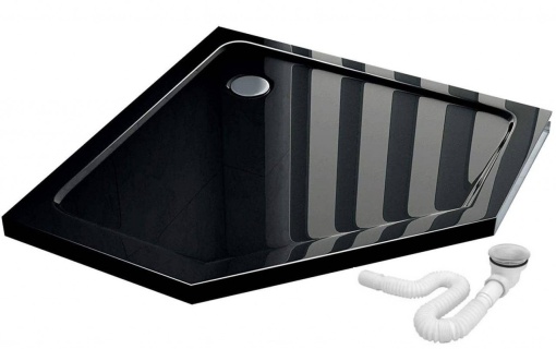 CADITA DE DUS, REA DIAMOND, NEGRU, 90x90, DESIGN MODERN, CALITATE SUPERIOARA, REA