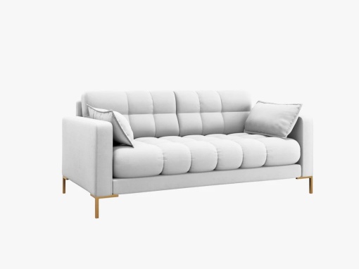 CANAPEA MAMAIA, 2 LOCURI, 152 CM, GRI DESCHIS 80/AURIU, TAPITERIE DIN STOFA FINA, DESIGN DEOSEBIT