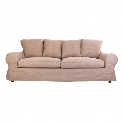 CANAPEA RASSI REF. 23410, ECRU, STIL CLASIC. DIN LEMN MASIV DE PIN, POLIESTER, SPUMA, PRODUS DETASABIL, VIC