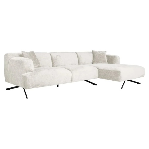 COLTAR DONOVAN CU 3 LOCURI + CANAPEA EXTENSIBILA DREAPTA, CREM 02, S5139, CONFECTIONAT DIN SPUMA, METAL SI 100% POLIESTER, RICHMOND INTERIOR