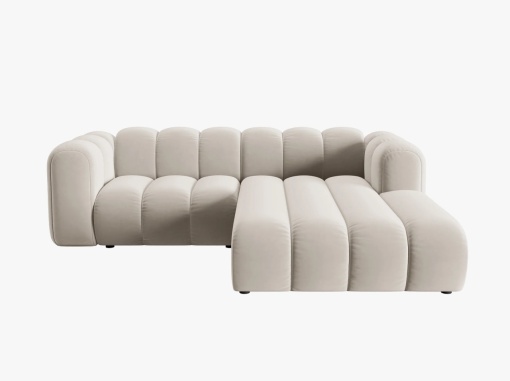 COLTAR MODULAR LUPIN, DREAPTA, 3 LOCURI, 228 CM, BEJ 1, TAPITERIE DIN CATIFEA, DESIGN DEOSEBIT