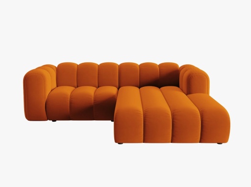 COLTAR MODULAR LUPIN, DREAPTA, 3 LOCURI, 228 CM, SCORTISOARA 14, TAPITERIE DIN CATIFEA, DESIGN DEOSEBIT