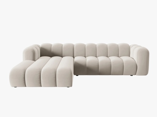 COLTAR MODULAR LUPIN, STANGA, 4 LOCURI, 288 CM, BEJ 1, TAPITERIE DIN CATIFEA, DESIGN DEOSEBIT