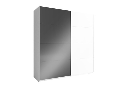 DULAP DORMITOR MIKA MULTI XIII 200 ALB/NEGRU DESIGN MODERN PSK