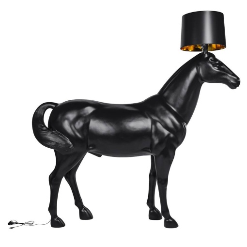 LAMPADAR KON HORSE 2 UP, NEGRU, DIN RASINA, ABS SI TEXTIL, STIL MODERN, B2