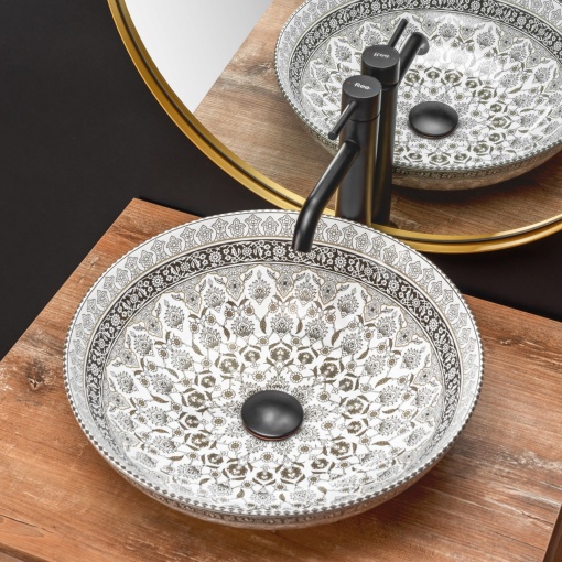 LAVOAR REA ARTE, GRI, 40 CM, DIN CERAMICA, CALITATE SUPERIOARA