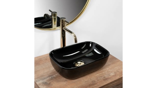 LAVOAR REA BELINDA MINI, 37 CM, NEGRU, DIN CERAMICA, CALITATE SUPERIOARA