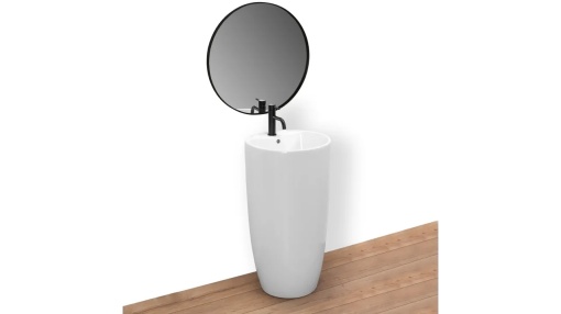 LAVOAR REA STATIV ANYA, 84 CM, ALB, DIN CERAMICA, CALITATE SUPERIOARA