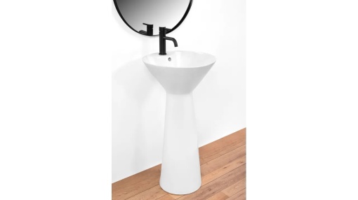 LAVOAR REA STATIV RIVER, 86 CM, ALB, DIN CERAMICA, CALITATE SUPERIOARA