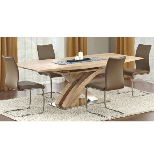 MASA DINING EXTENSIBILA BONET, STEJAR/CROM, STIL MODERN, TK