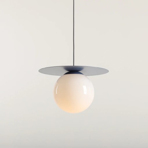 PENDUL LOOP M, 200 CM, ALBASTRU, DIN STICLA SI METAL, STIL MODERN