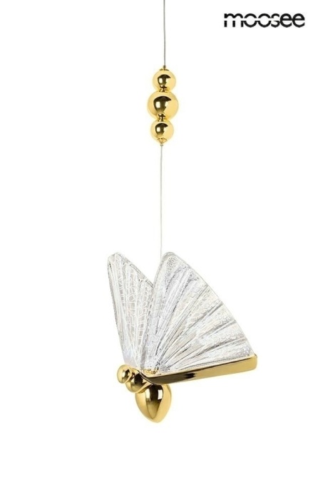 PENDUL MOOSEE BUTTERFLY M AURIU, CONFECTIONAT DIN CRISTAL SI METAL, STIL MODERN