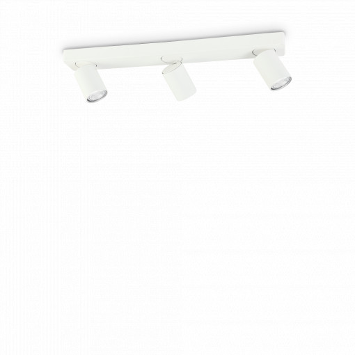 PLAFONIERA RUDY PL3 ROUND, ALB, DIN ALUMINIU, STIL MODERN