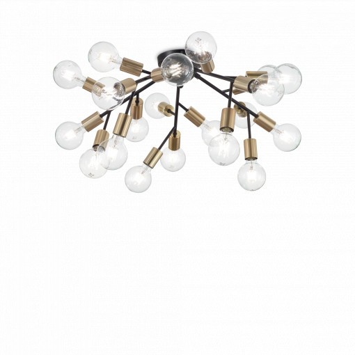 PLAFONIERA SPARK PL20, NEGRU, DIN METAL, STIL MODERN