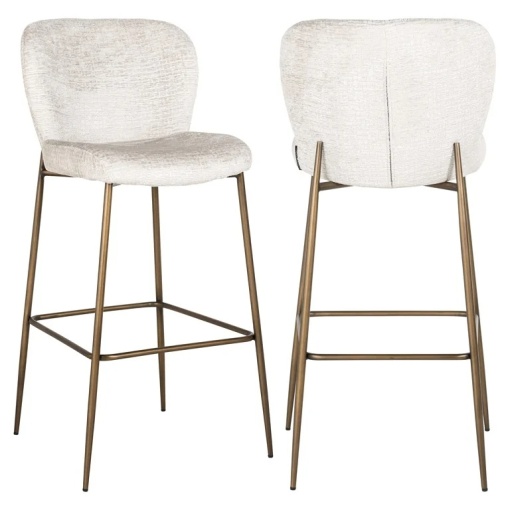 SCAUN DE BAR DARBY CREAM FUSION 02, S4713, CONFECTIONAT DIN 100% POLIESTER SPUMA SI METAL, RICHMOND INTERIORS