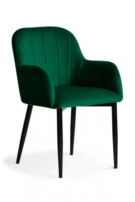 SCAUN DINING TULIP VERDE/NEGRU - DESIGN MODERN