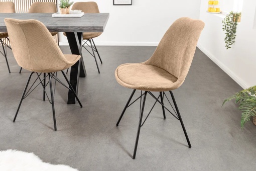 SET 4 SCAUNE, SCANDINAVIA, MARO, CATIFEA STRIAT, MODEL DEOSEBIT