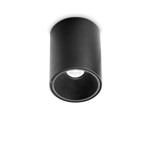 SPOT NITRO PL ROUND D09, NEGRU, DIN ALUMINIU, STIL MODERN