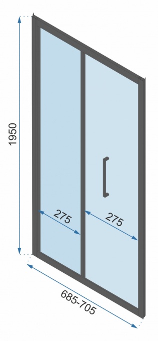 USA CABINA DE DUS RAPID 70 CM DE CULOARE NEAGRA CALITATE SUPERIOARA