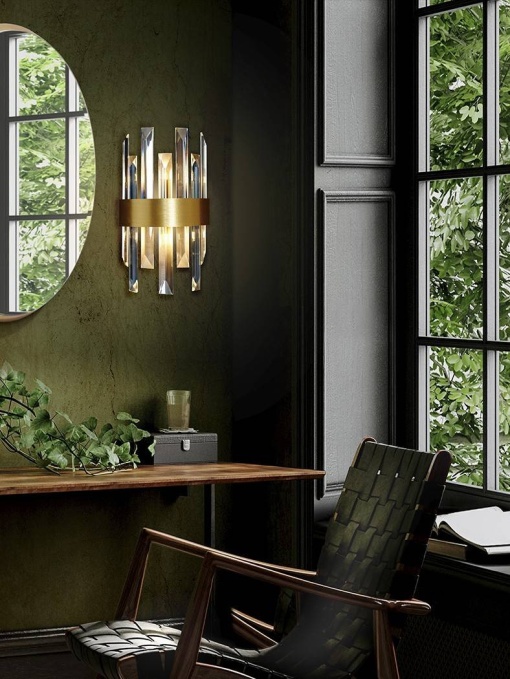 APLICA GRACE, 30 CM, AURIU PERIAT/TRANSPARENT, DIN METAL SI STICLA, STIL MODERN