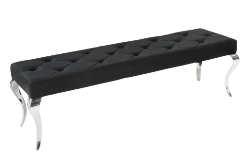 BANCHETA BAROCK ARGINTIU/NEGRU DESIGN MODERN