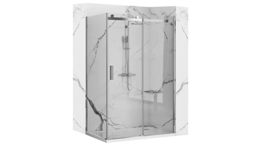 CABINA DE DUS REA NIXON, CULISANTA, 80x130 CM, CROM, DIN STICLA, CALITATE SUPERIOARA
