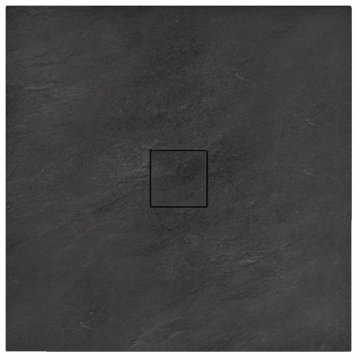CADITA DE DUS REA STONE, 90x90 CM, NEGRU, DIN ACRIL, CALITATE SUPERIOARA