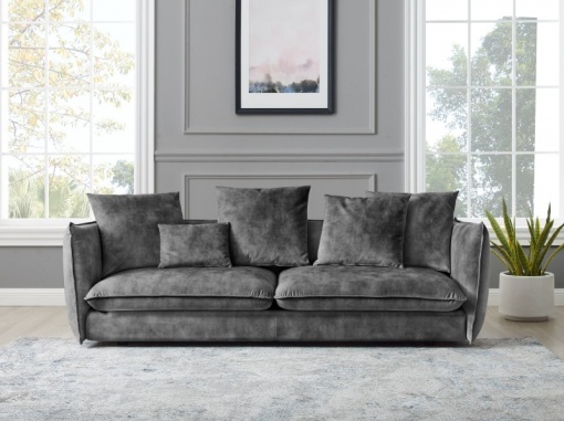 CANAPEA DEOSEBITA, 225CM, CATIFEA GRI, DESIGN RETRO, ARTIM GROUP SELECTION