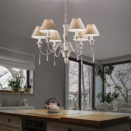 CANDELABRU DESIGN CLASIC PROVENCE SP6 ALB ANTIC