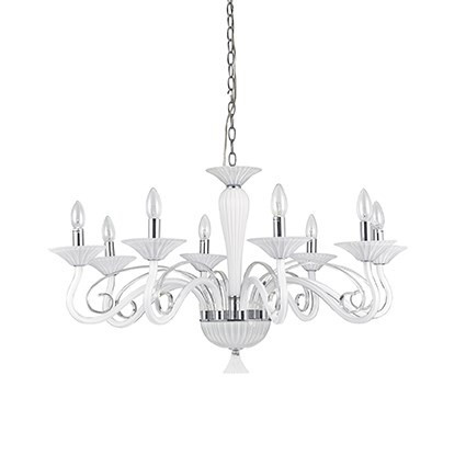 CANDELABRU DESIGN CLASIC VENETIAN MAXIMILIAN SP8 ALB
