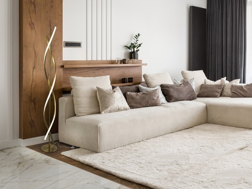 LAMPADAR DIDO, 155 CM, AURIU/OPAL, DIN METAL SI SILICON, STIL MODERN