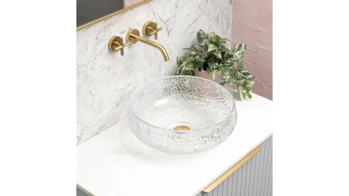 LAVOAR REA ICE, CRISTAL, TRANSPARENT, 40 CM, DIN STICLA, CALITATE SUPERIOARA