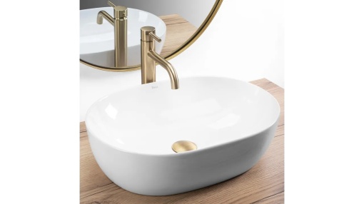 LAVOAR REA LISA, ALB, 49 CM, DIN CERAMICA, CALITATE SUPERIOARA