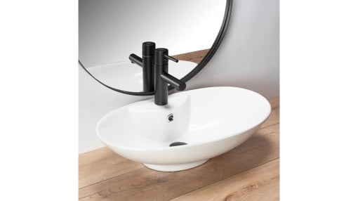 LAVOAR REA ROSA 2, ALB, 58,5 CM, DIN CERAMICA, CALITATE SUPERIOARA