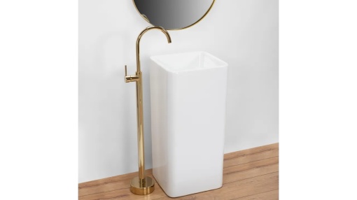 LAVOAR REA STATIV HOLLY, 85 CM, ALB, DIN CERAMICA, CALITATE SUPERIOARA
