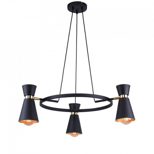 LUSTRA KEDAR 1012E1_K, NEGRU/AURIU, STIL VINTAGE, ALDEX