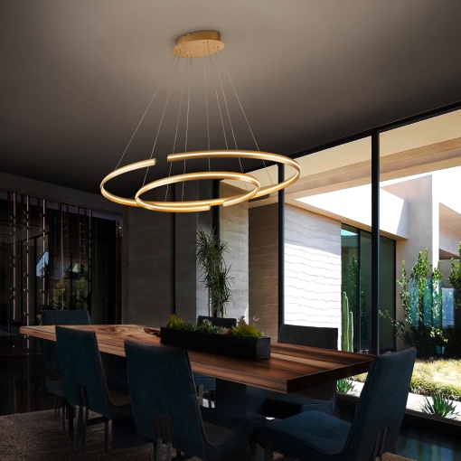 LUSTRA/PLAFONIERA ELIPSE, CONECTARE BLUETOOTH, 120 CM, AURIU PERIAT/OPAL, DIN METAL, ALUMINIU SI ACRIL, STIL MODERN
