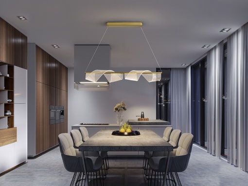 LUSTRA/PLAFONIERA VELAS, 100 CM, AURIU MAT/OPAL, DIN METAL SI METACRILAT MICROIMPRIMAT, STIL MODERN